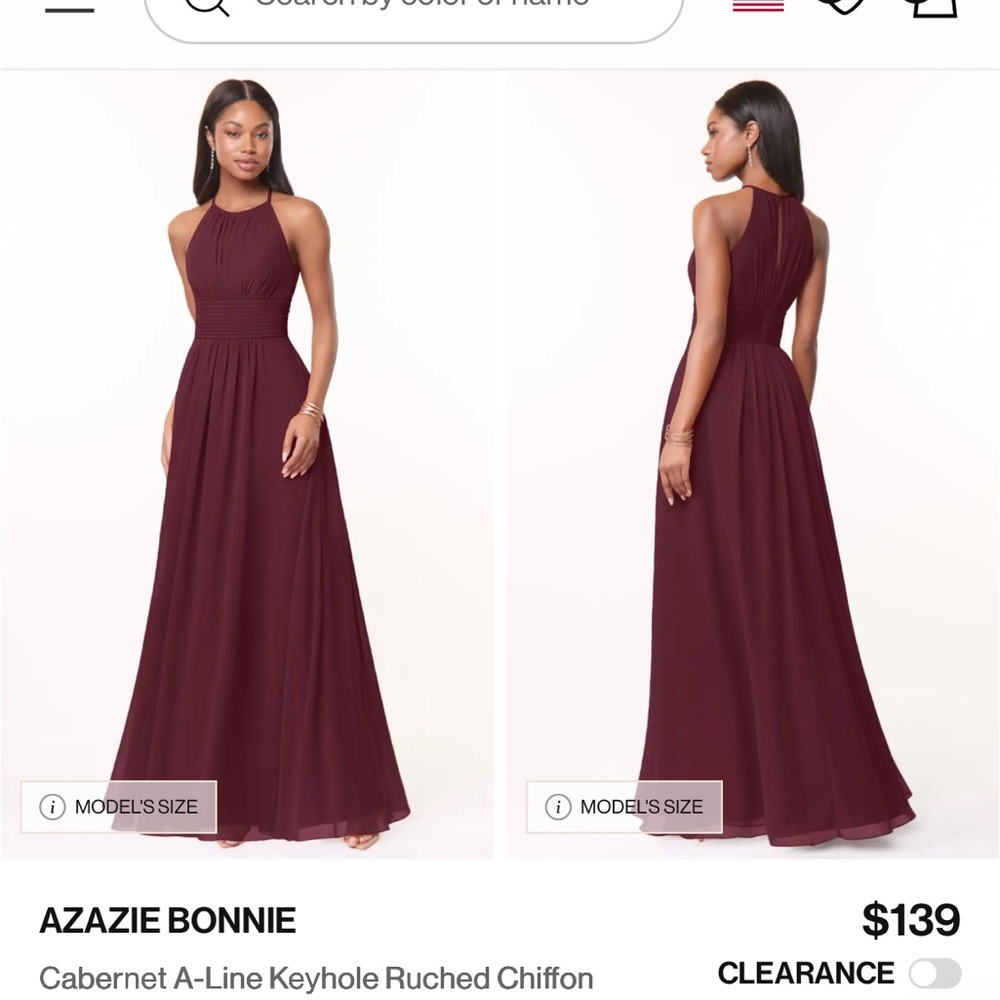 Azazie Bonnie style long dress